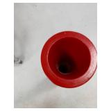 30" Tall Red Wooden Vase