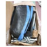 AOTOB 8 FT Trampoline Safety Enclosure Net Combo Bounce Jump For Kids Outdoor With Spring Pad Waterproof Jump Mat & Ladder