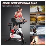 Exercise Bike, CHAOKE Indoor Cycling Bike, Stationary Bike Magnetic Resistance Whisper Quiet for Home Cardio Workout Heavy Flywheel & Comfortable Seat Cushion with Digital Monitor