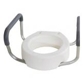 Essential Medical Supply Toilet Seat Riser With Arms For Elongated Size Bowl