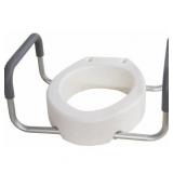 Essential Medical Supply Toilet Seat Riser With Arms For Elongated Size Bowl