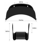 Gardzen Steel Wall-mounted Heavy Duty Black Hose Bracket, Car Hose Holder, Carrier, Support For Garden Hose Hanger