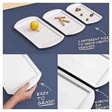 LIFVER Large Serving Platters, 16"/14"/12" Serving Plates Set of 3, Christmas Platter, White Serving Trays Oven Safe, Porcelain Serving Dishes Dinner Plates for Parties, Entertaining, Food, Appetizer