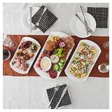 LIFVER Large Serving Platters, 16"/14"/12" Serving Plates Set of 3, Christmas Platter, White Serving Trays Oven Safe, Porcelain Serving Dishes Dinner Plates for Parties, Entertaining, Food, Appetizer