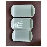 LIFVER Large Serving Platters, 16"/14"/12" Serving Plates Set of 3, Christmas Platter, White Serving Trays Oven Safe, Porcelain Serving Dishes Dinner Plates for Parties, Entertaining, Food, Appetizer