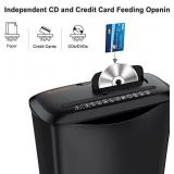 8-Sheet Strip Cut Home Paper Shredder,bonsaii CD and Credit Card Office Shredder Machine with Overheat and Overload Protection,3.5 Gallons Wastebasket,Black (S120-C)
