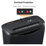 8-Sheet Strip Cut Home Paper Shredder,bonsaii CD and Credit Card Office Shredder Machine with Overheat and Overload Protection,3.5 Gallons Wastebasket,Black (S120-C)