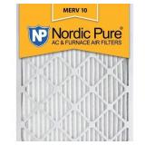 16x24x1 Pleated MERV 10 AC Furnace Air Filters Qty 6