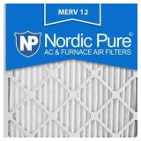 Nordic Pure 20x20x1M12-6 Pleated MERV 12 Air Filters, 20 x 20 x 1 in. - Pack of 6