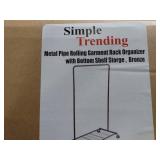 Simple Trending Industrial Pipe Clothes Garment Rack, Commercial Clothing Bronze