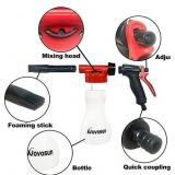 Car Wash Foam Gun, Adjustable Hose Wash Sprayer with Adjustment Ratio Dial Foam Blaster Fit - Foam Cannon Attaches to Any Garden Hose