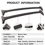 TUNTROL Roof Rack Cross Bars Fit for Toyota RAV4 2019-2022 LE XLE XSE Limited Hybrid, Aluminum Top Rail Cargo Accesorries Rooftop Luggage Carrier Set