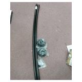 NeverRust 50 In. to 72 In. Tension or Permanent-Mount Curved Single Shower Rod in Matte Black