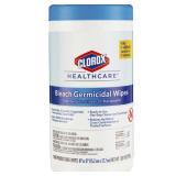 Clorox Healthcare Bleach Germicidal Wipes, 150 Count Canister - Pack of 6 (30577)