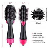 Hot Air Brush, Hair Brush Dryer and Styler, 3 in 1 Electric Negative Ion Hair Dryers, Curler and Straightener in One