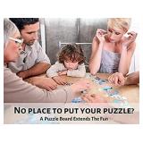1000 Piece Jigsaw Puzzle Board with Cover - 23" x 32", Non-Slip Flannelette Surface, Easy to Move - Portable Puzzle Board for Adults