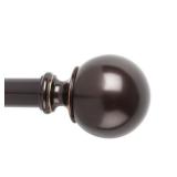 SnugSet Ethan 36 in. x 72 in. Adjustable 1 in. Single Rod Kit in Bronze with Ball Finials
