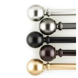 SnugSet Ethan 36 in. x 72 in. Adjustable 1 in. Single Rod Kit in Bronze with Ball Finials