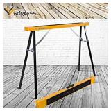WORKESS Sawhorse, 275 LBS Weight Capacity Each Portable Folding Saw Horses, Heavy Duty Twin Pack