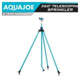Aqua Joe AJ-IST72ZM Indestructible Zinc Impulse 360-Degree Telescoping Tripod Sprinkler