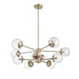 Sputnik Chandelier with Clear Glass Shades (PRODUCT IS NOT EXACT ; Please see photos)