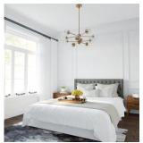 Sputnik Chandelier with Clear Glass Shades (PRODUCT IS NOT EXACT ; Please see photos)