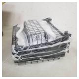 SAYZH Over Sink Dish Drying Rack, 2 Tier Adjustable Width (25.5 to 33.5 Inch) with Utensil Holder, Kitchen Drainer, Countertop Organizer, Black