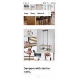 KSANA Dining Room Chandelier, 8 Kitchen Island Lights, Long, Brown