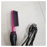 Hot Hair Straightener Comb, Electric Hair Straightening Comb, Anti-Scald Thermal Comb for Men, Wet & Dry Hair, Safety Portable Curling Iron Comb for Women (Hot Comb-PRODUCT IS PINK)