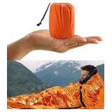 ACVCY Emergency Sleeping Bag, 2 Pack, Lightweight Emergency, Compact Survival Sleeping Bag, Waterproof, Emergency Thermal Blanket, Multipurpose Outdoor Survival Kit, Hiking, Camping