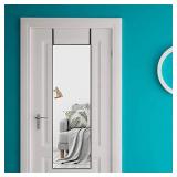 Rose Home Fashion Aluminum Alloy Thin Frame-48x14 Inch, Door Mirror, Over Door Mirror, Full Length Mirror, Wall Mirror, Door Hanging Mirror, Black Frame