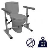 KMINA - Toilet Frames for the Elderly, Toilet Frame with Handles, Toilet Safety Rails, Bathroom Safety Frame, Adjustable Grab Bar, Stand Alone Toilet Rail, Bariatric Toilet Frame, Easy Installation.