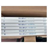 14x20x1 Pleated MERV 12 AC Furnace Air Filters Qty 6