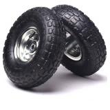 AR-PRO 10" Heavy-Duty Replacement Tire and Wheel - 4.10/3.50-4" with 10" Inner Tube, 5/8" Axle Bore Hole, 1 3/4" Offset Hub and Double Sealed Bearings for Hand Trucks and Gorilla Cart