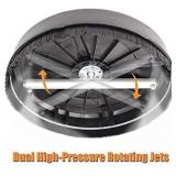 EDOU 15-Inch Pressure Washer Surface Cleaner - Power Washer Accessory, 2 Pressure Washer Extension Wand Attachment - Ideal for Cleaning driveways, Sidewalks and patios - 4000 PSI Max Pressure (Black)