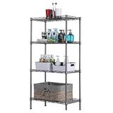 SINGAYE 4 Tier Adjustable Wire Shelving Metal Storage Rack for Laundry Bathroom Kitchen 530Lbs Capacity 13.4" D x 23.2" W x 47.2" H Silver