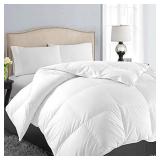 EASELAND All Season Queen Size Soft Quilted Down Alternative Comforter Reversible Duvet Insert with Corner Tabs,Winter Summer Warm Fluffy,White,88x88 inches