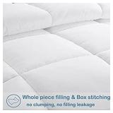 EASELAND All Season Queen Size Soft Quilted Down Alternative Comforter Reversible Duvet Insert with Corner Tabs,Winter Summer Warm Fluffy,White,88x88 inches