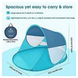 ISILER Pop Up Beach Tent, 3-5 Person 86Ã57Ã47 inches Sun Shelter, Portable Outdoor Beach Shade Tent, UPF 50+ Baby Beach Shelter, Easy Setup Windproof Waterproof Beach Canopy Cabana with Carry Ba