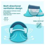 ISILER Pop Up Beach Tent, 3-5 Person 86Ã57Ã47 inches Sun Shelter, Portable Outdoor Beach Shade Tent, UPF 50+ Baby Beach Shelter, Easy Setup Windproof Waterproof Beach Canopy Cabana with Carry Ba