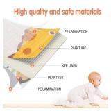 Gentle Monster Baby Play Mat, Extra Large Foldable Play Mat for Baby, Portable Baby Crawling Mat, Waterproof Non Toxic Anti Slip Soft Foam Reversible Playmat for Infants Toddlers and Kids 77" x 70"