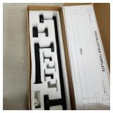 Tudoccy 5-Piece Matte Black SUS304 Round Stainless Steel Wall Mounted Bathroom Accessories Set, Includes 16 Inch Hand Towel Bar, Toilet Paper Holder, 3 Robe Towel Hooks, Bathroom Accessory Kit