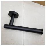 Tudoccy 5-Piece Matte Black SUS304 Round Stainless Steel Wall Mounted Bathroom Accessories Set, Includes 16 Inch Hand Towel Bar, Toilet Paper Holder, 3 Robe Towel Hooks, Bathroom Accessory Kit