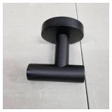 Tudoccy 5-Piece Matte Black SUS304 Round Stainless Steel Wall Mounted Bathroom Accessories Set, Includes 16 Inch Hand Towel Bar, Toilet Paper Holder, 3 Robe Towel Hooks, Bathroom Accessory Kit