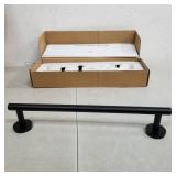 Tudoccy 5-Piece Matte Black SUS304 Round Stainless Steel Wall Mounted Bathroom Accessories Set, Includes 16 Inch Hand Towel Bar, Toilet Paper Holder, 3 Robe Towel Hooks, Bathroom Accessory Kit