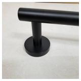 Tudoccy 5-Piece Matte Black SUS304 Round Stainless Steel Wall Mounted Bathroom Accessories Set, Includes 16 Inch Hand Towel Bar, Toilet Paper Holder, 3 Robe Towel Hooks, Bathroom Accessory Kit