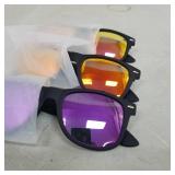Unisex Polarized Sunglasses Stylish Sun Glasses for Men and Women Color Mirror Lens Multi Pack Options 3 Pack