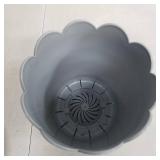 BangQiao 10-Pack Plastic Planter and Nursery Transplant Pots with Saucer, Gray 5 pots, 5 Lids