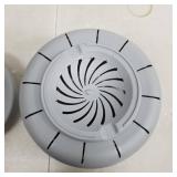 BangQiao 10-Pack Plastic Planter and Nursery Transplant Pots with Saucer, Gray 5 pots, 5 Lids