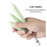 3 Sizes Silicone Grip Holder Protective Skin Sleeve Cover Case Accessories,Compatible with Apple Pencil 1st / 2nd Gen, for iPad Pro 9.7"/10.5"/11" /12.9", (S, M, L) 2 sets. COLORS VARY PLEASE SEE PHOT
